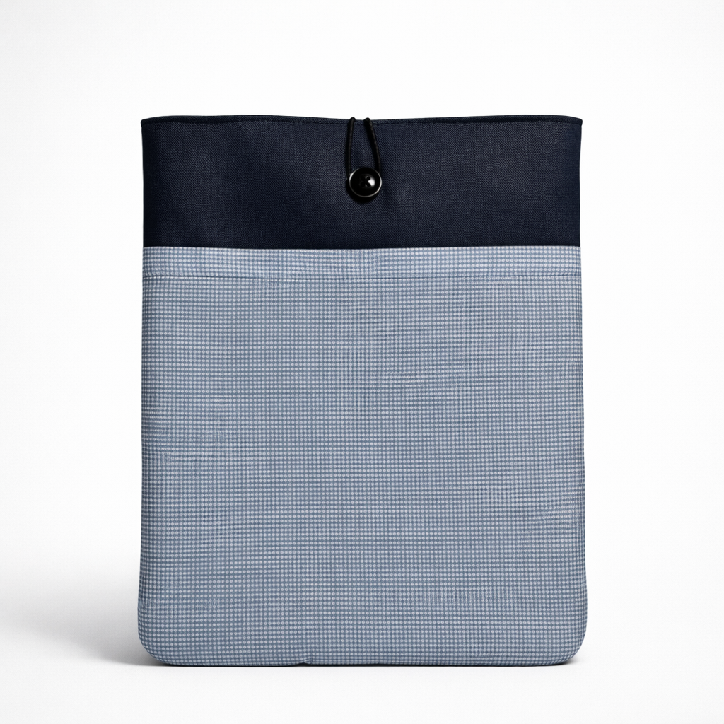 SASTRA Premium Fabric Laptop Sleeve/Document Organizer Bag | Stylish Dual-Tone Design | Button Closure | Lightweight & Durable (Fits up to 14–15 inch Laptop)
