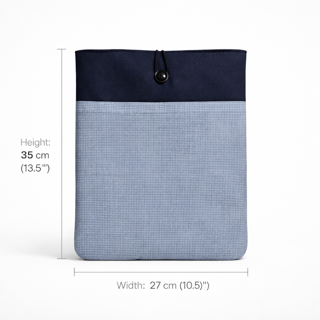 SASTRA Premium Fabric Laptop Sleeve/Document Organizer Bag | Stylish Dual-Tone Design | Button Closure | Lightweight & Durable (Fits up to 14–15 inch Laptop) - Image 6